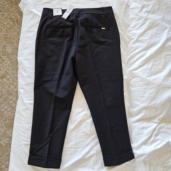 Women’s White House Black Market The Slim Crop blk dress pants slacks SZ 8R NWT - Picture 2 of 16
